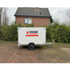 04. Gesloten aanhanger met deuren enkelasser 250 x 130 x 150 cm